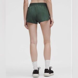 Lululemon Athletica Hotty Hot HR 2.5” Lined High Rise Dark Forest Shorts $68